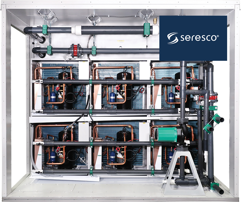 Seresco Logo and Compressor Wall